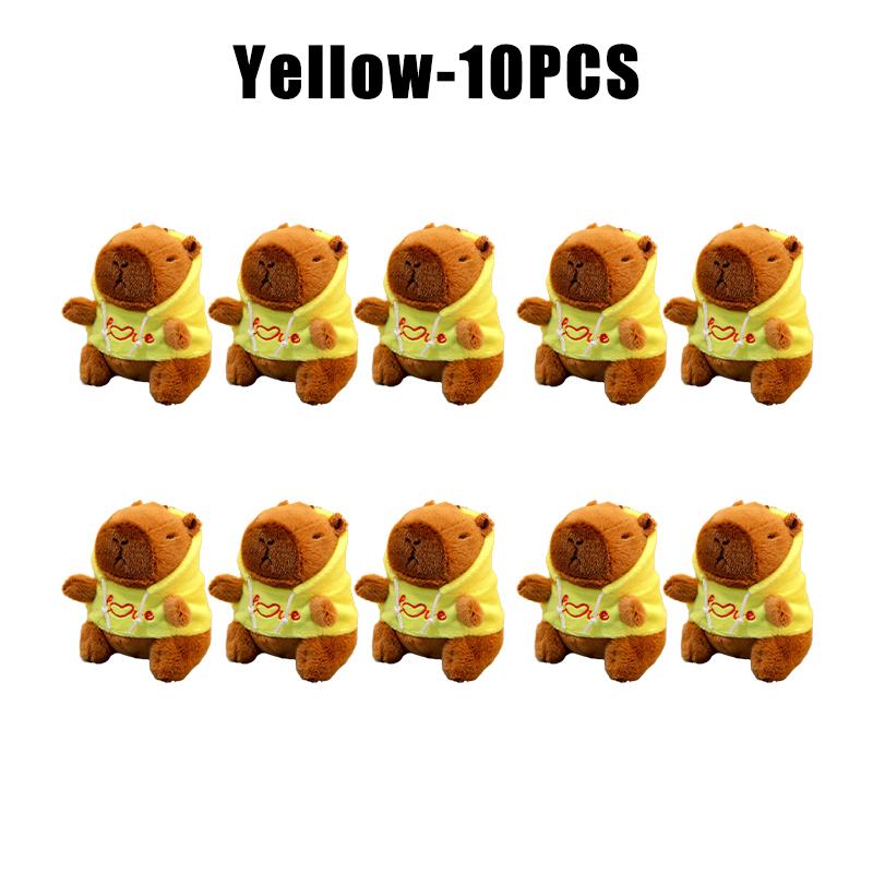 Capybara Hoodie Plush Toy Stuffed Animal Keychain Backpack Charm Matching Couple Gift for Children