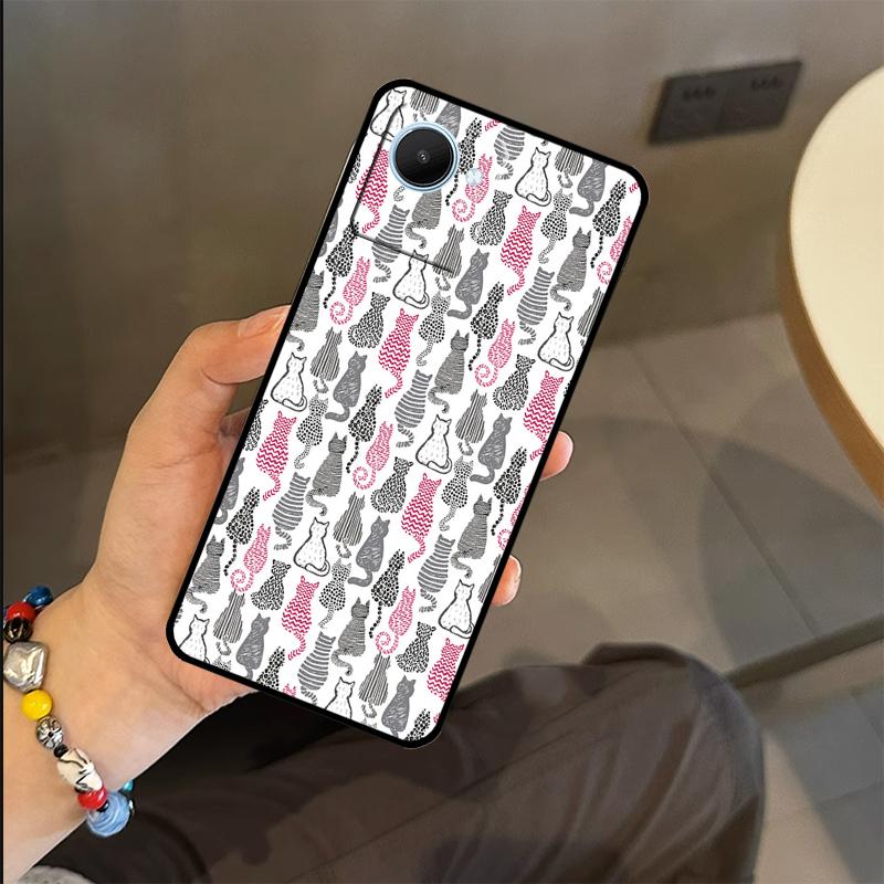 Funny Cat Collage Case For Realme C63 C61 C55 C51 C53 C25 C65 C67 C71 C75 GT6 GT7 Pro 11 12 13 14 15 Pro Plus