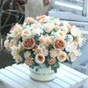 Simulated Flowers Bouquet Bright Colors High Simulation No Withering Fading Fake Flower Home Office Decor