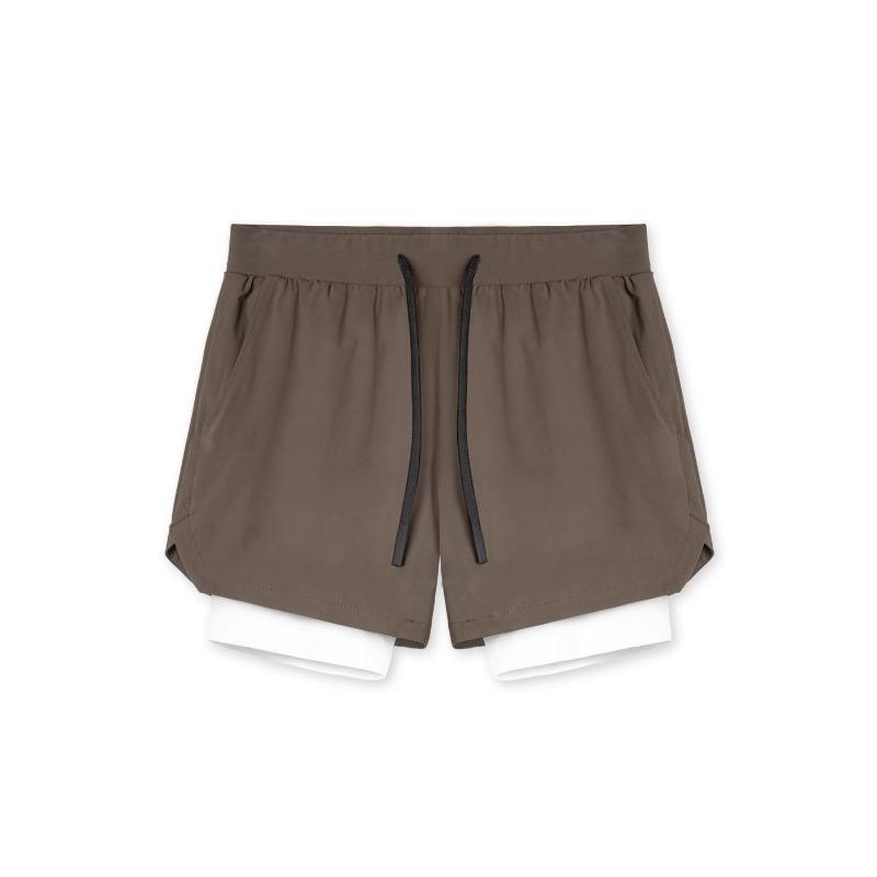 Men's 2-in-1 Running Shorts Breathable Quick Dry Athletic Workout Shorts