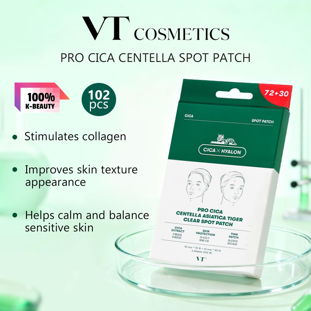 VT Pro Cica Centella Asiatica Tiger Clear Spot Patch(102ea) 102ea(10mm*18EA*4/12mm*15EA*2)