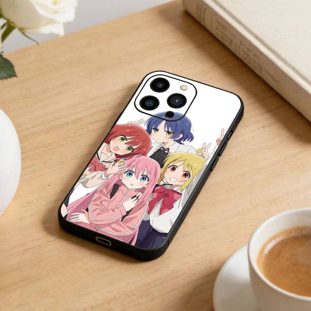 Anime F Phone Case For iPhone 17 16 15 14 13 12 Max Plus Silicone Black Cover