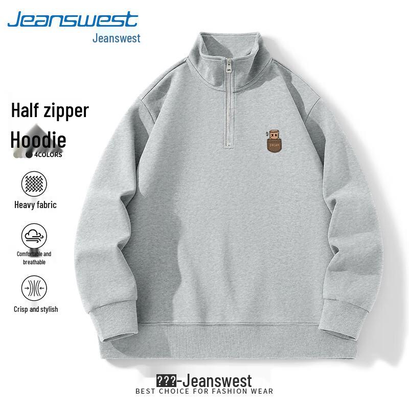 

Jeanswest Men s Half-Zip Casual Print Sweatshirt L