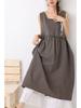 2026 Spring Artistic Sleeveless Layered Long Vest Dress - Fresh Japanese Plaid Design