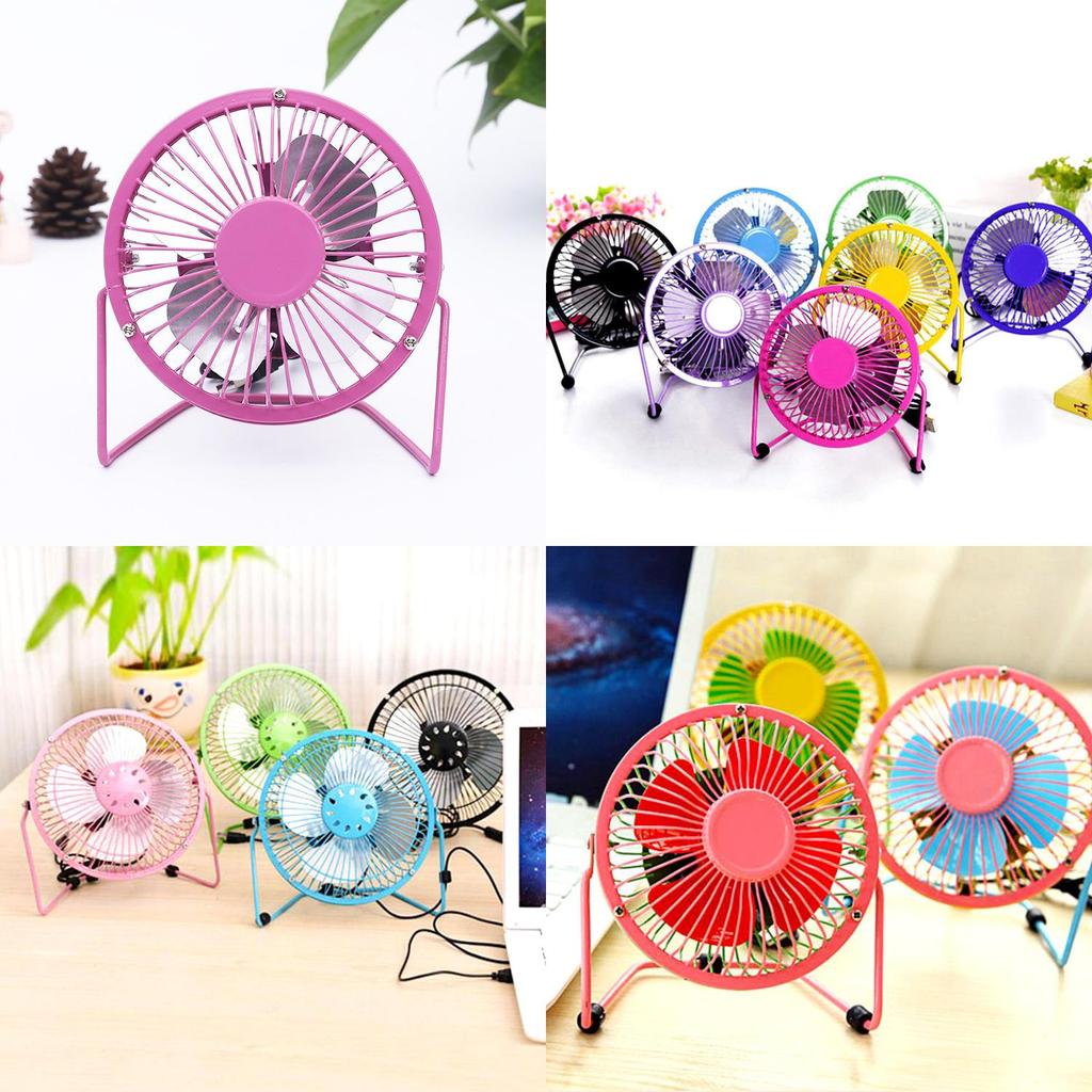 Stylish Usb Small Fan With Aluminum Blades For Quiet Desktop Office Use