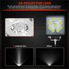 Pair 4.5Inch 9LED 45W 6500K Aluminum Square LED Work Light Fog Driving Lamp Offroad SUV Spotlight Bar Boat