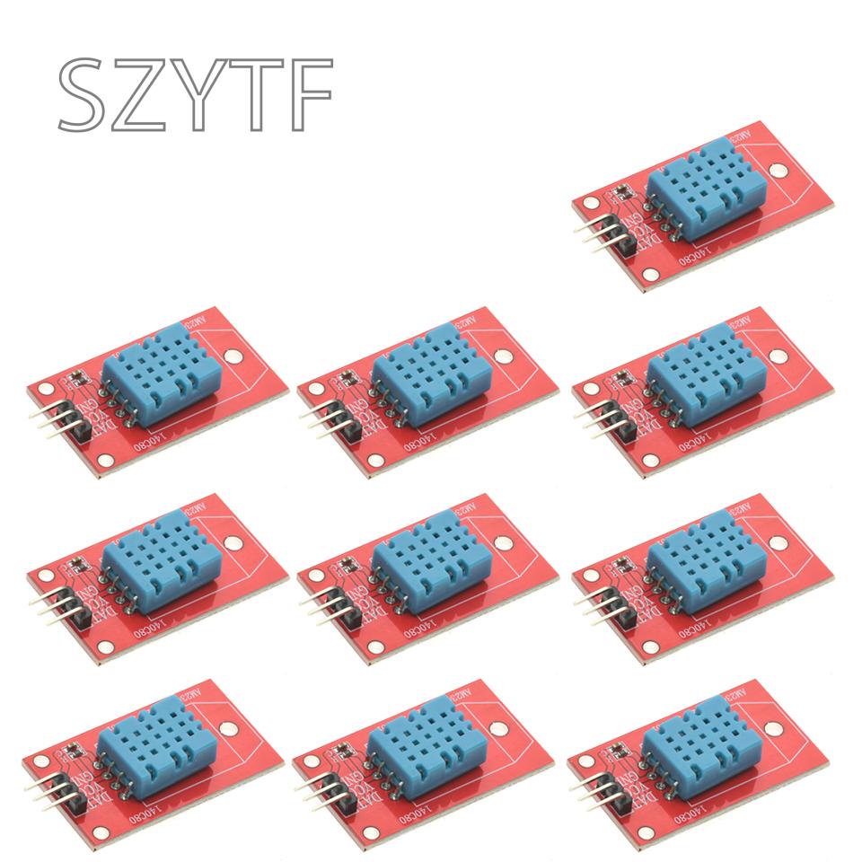 1-10 Stück DHT11 Digitaler Temperatur- und Feuchtigkeitssensor-Modul Temperaturmodul Feuchtigkeitsmodul Rotes Board
