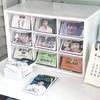 Transparent Storage Drawers Plastic Earring Jewelry Organizer Drawers Boxes Mini Drawer Desktop Organizer Stationery Storage