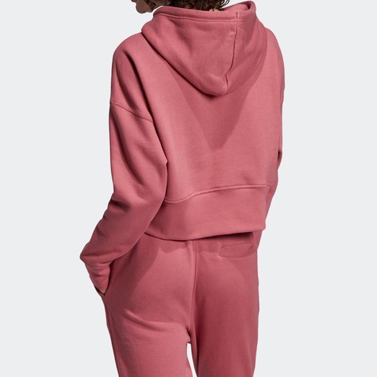Adidas Originals RYV Sweatshirts Women's Dark Reddish Purple Hooded Moderate Regular EJ8539