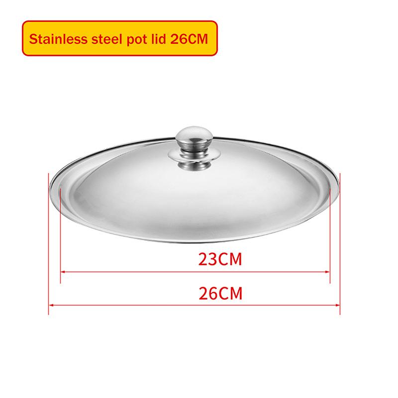 10-32 cm Edelstahl Runder Topfdeckel Universal Ersatz Bratpfannendeckel Glatte Kante Spülmaschinenfest Für Stielpfanne Wok Topf