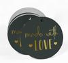 Inkdotpot Pack Of 100 Real Gold Foil Paper Tags Made With Love Text Favor Hang