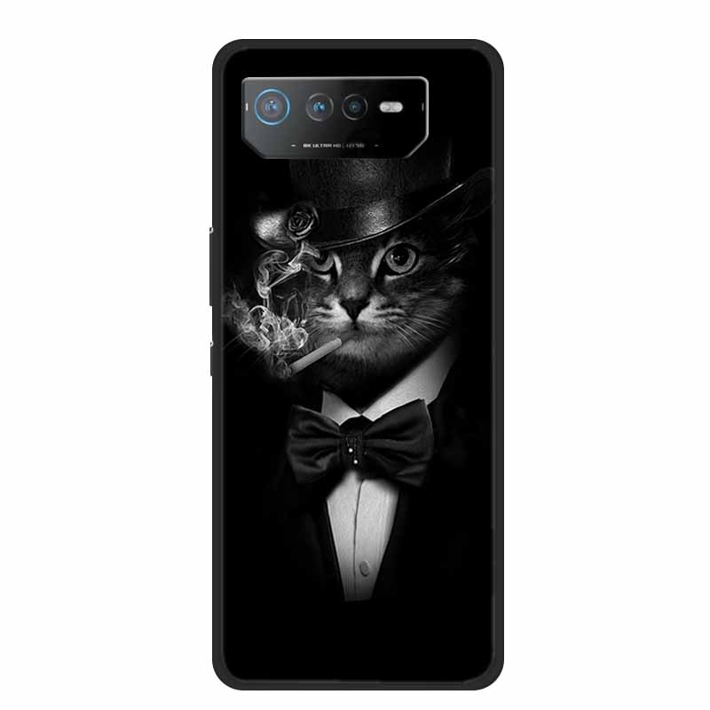 Für Asus ROG Phone 6 Pro Hülle Phone6 Pro Coque Schwarzes TPU Silikon Weiche Rückabdeckung Hülle Für Asus ROG Phone 6D Ultimate Handyhülle