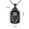 Viking Odin's Warrior Pendant Necklace for Men Stainless Steel Norse Mythology Celtic Knot Jewelry Vintage Style Gift with Chain