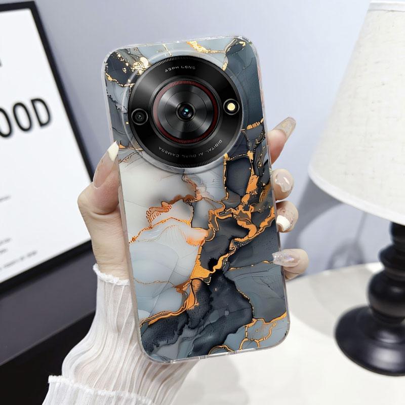 For ZTE Blade A75 5G A 75 5G Case Clear Protect Cover For ZTE Nubia Focus 5G Clear Soft Silicone Phone Case Marble Print Pattern