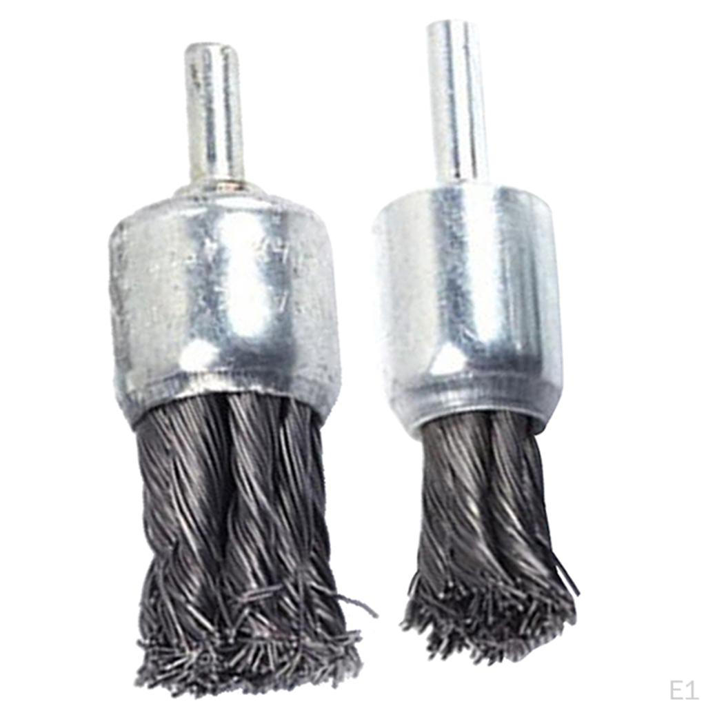 2pcs Wire End Brush Polishing For Removal of Rust//Paint 25 & 20mm
