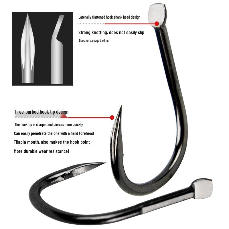 Thickened Barbed Triangle Tooth Iseama Fish Hook for Giant Fish