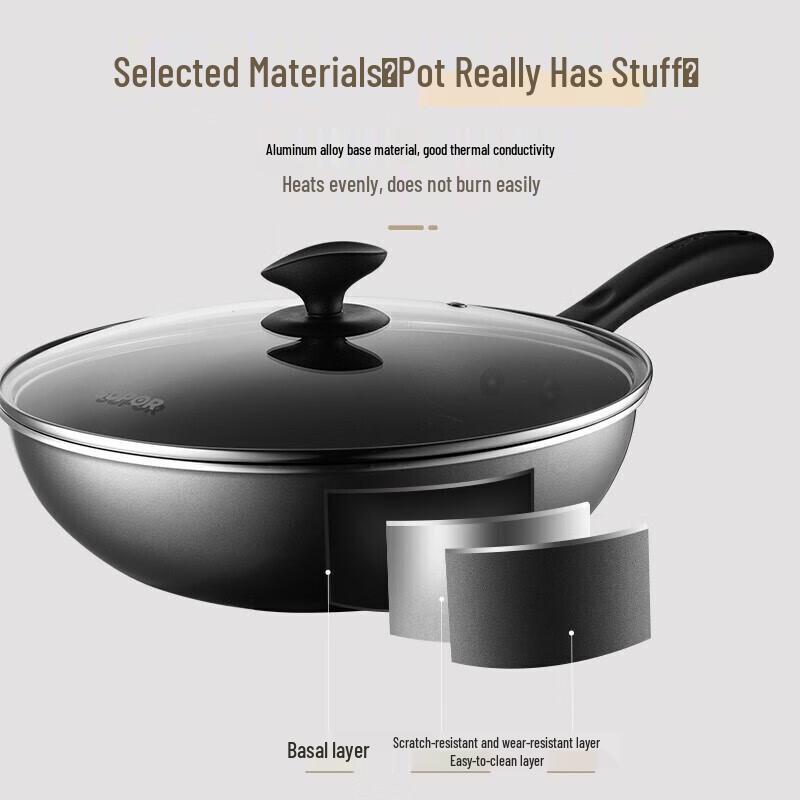 Supor Red Dot Classic Non-Stick 3-Piece Cookware Set