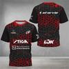 Multi Brand Sponsor Starvie Lok Stiga Print Padel Competition T-Shirt, Men Women Quick Dry Breathable Padel Training Casual Tee