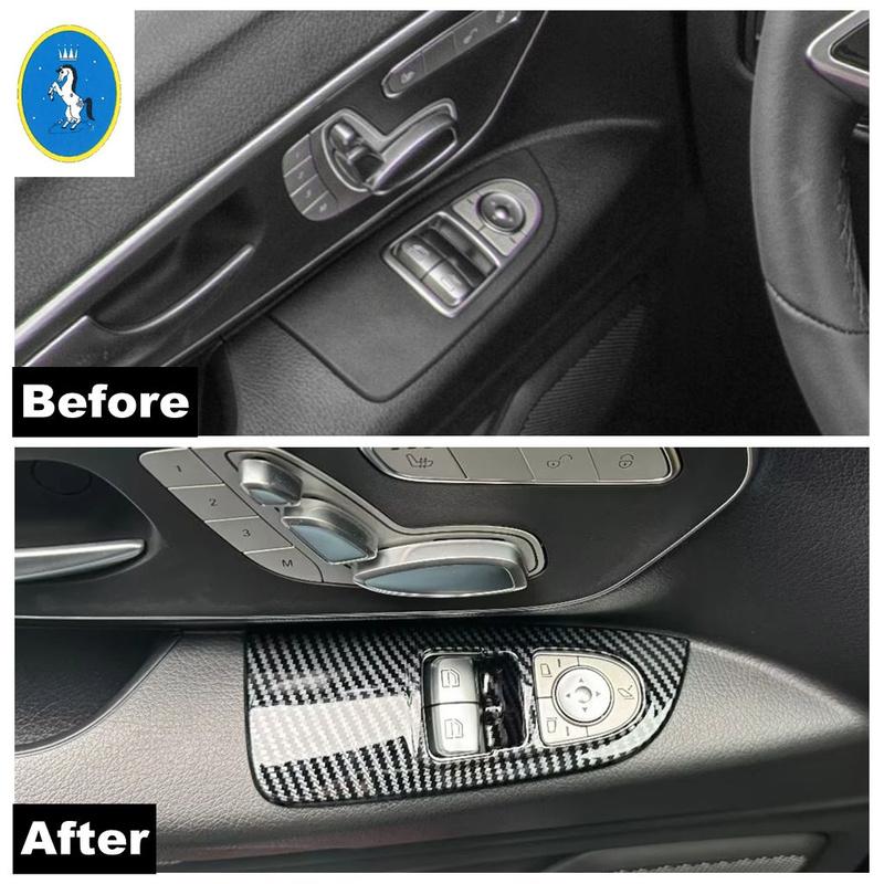 Car Inner Door Armrest Window Lift Button Panel Cover Trim Accessories For Mercedes-Benz Vito W447 / V Class V260 2014 -