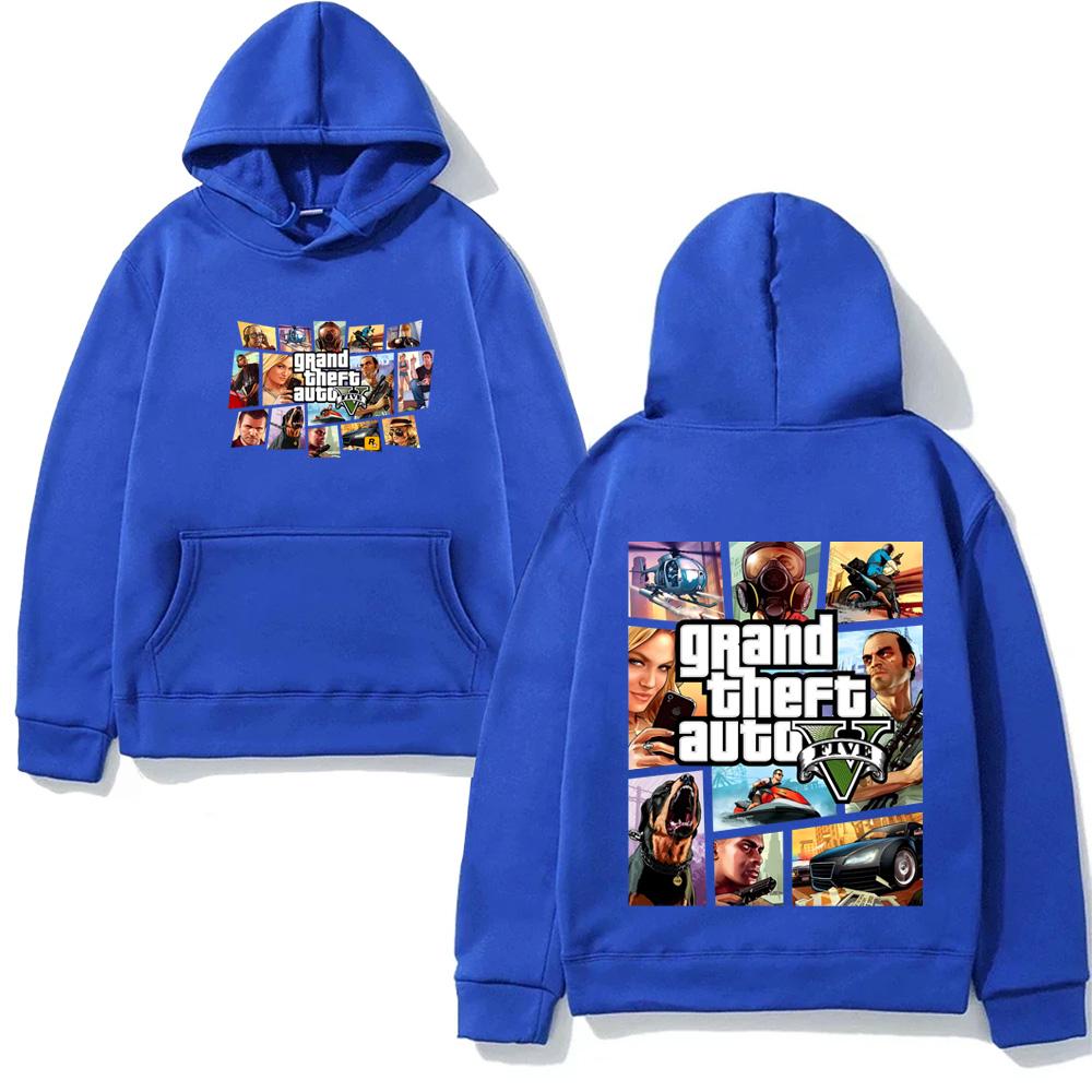 

Grand Theft Auto V Game Print Hoodies New Style Anime Print Autumn Sweatshirt with Hooded Cartoon Fleece Soft Hooded Hoody XXXL