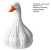 Cute Garlic Duck Figurine White Small Duck Ornament for Indoor Home Office Desk Decoration Novelty Gift for Stress Relief