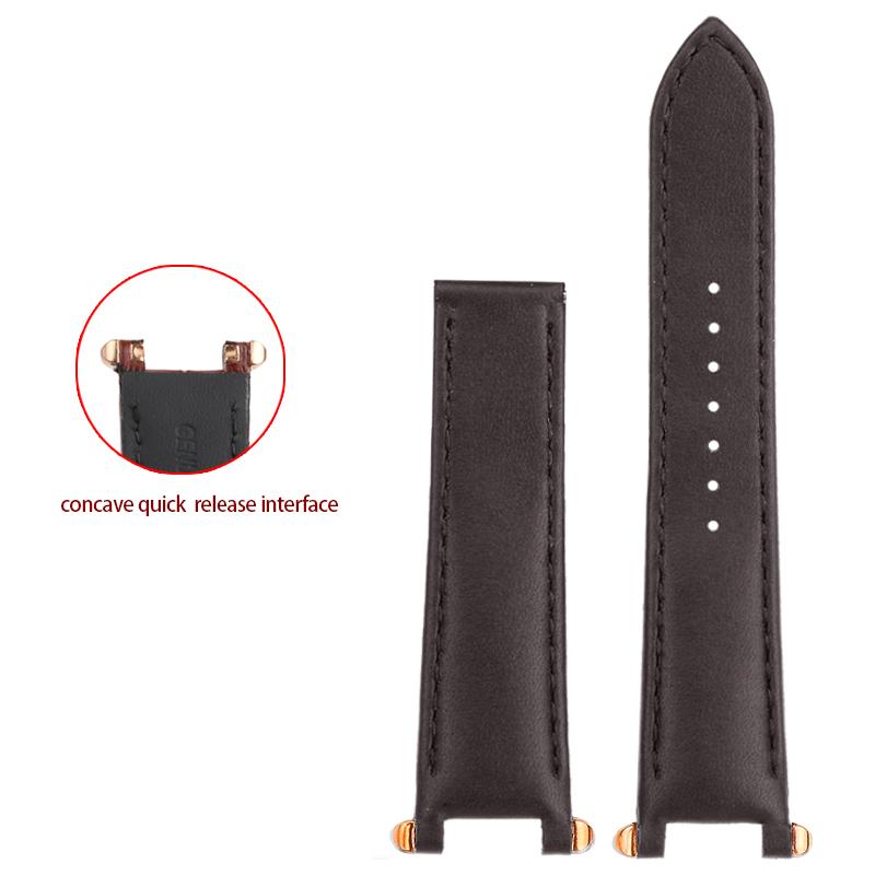 

Оригінальний шкіряний ремінець для Cartier PASHA WGPA0019/0026 W2PA0014 Серії Зі виїмкою Ремінець для годинника Чорно-синій Ремінець для годинника Браслет Ремінь 19x12mm