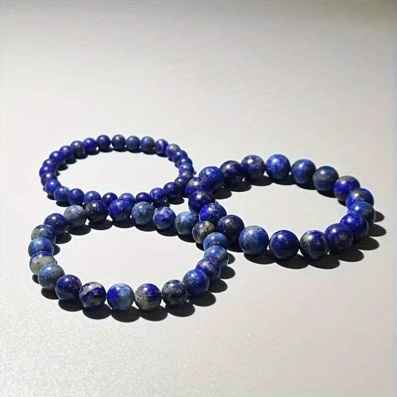 Natural Lapis Lazuli Beaded Bracelet For Men Women Yoga