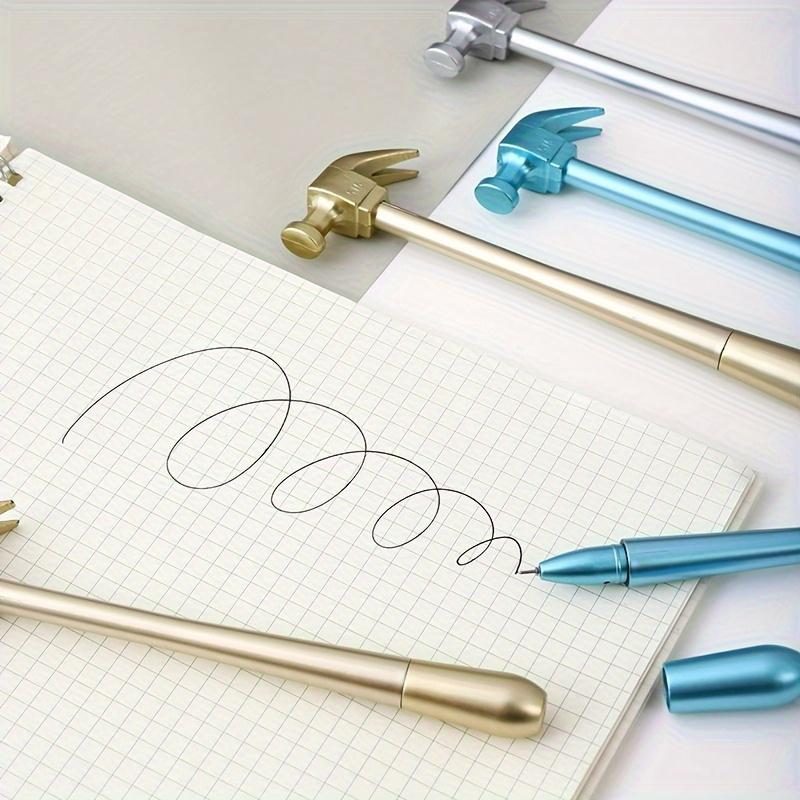 10pcs Hammer Pens, Assorted Colors, Quick-Dry Black Ink, 0.5mm Fine Point - Daily Office Creative Gifts and Signature Set