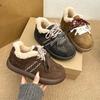 Thick-Soled Velvet Warm And Thickened Casual Shoes For Women'S Winter New Versatile Velvet Warm Casual Moral Training Shoes For Women