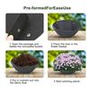 ABUL-3PCS Hanging Flower Basket Liners Set Fabric Hanging Plant Liners Set Round Planter Liners Non-Woven Black Felt Liners 16In