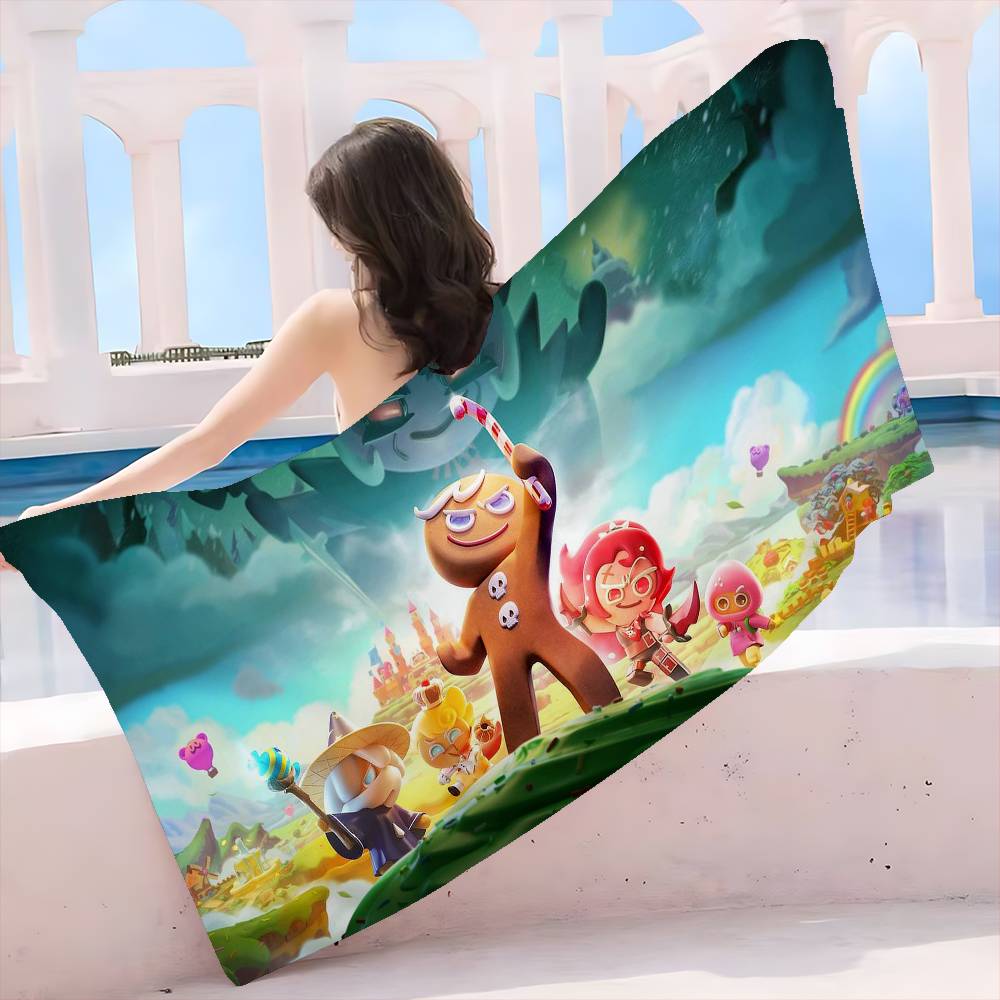 Game C-Cookie R-Run K-Kingdom Beach Towel Colorful Bath Towels for Girl Microfiber Quick Dry Sand Free Beach Yoga Pool