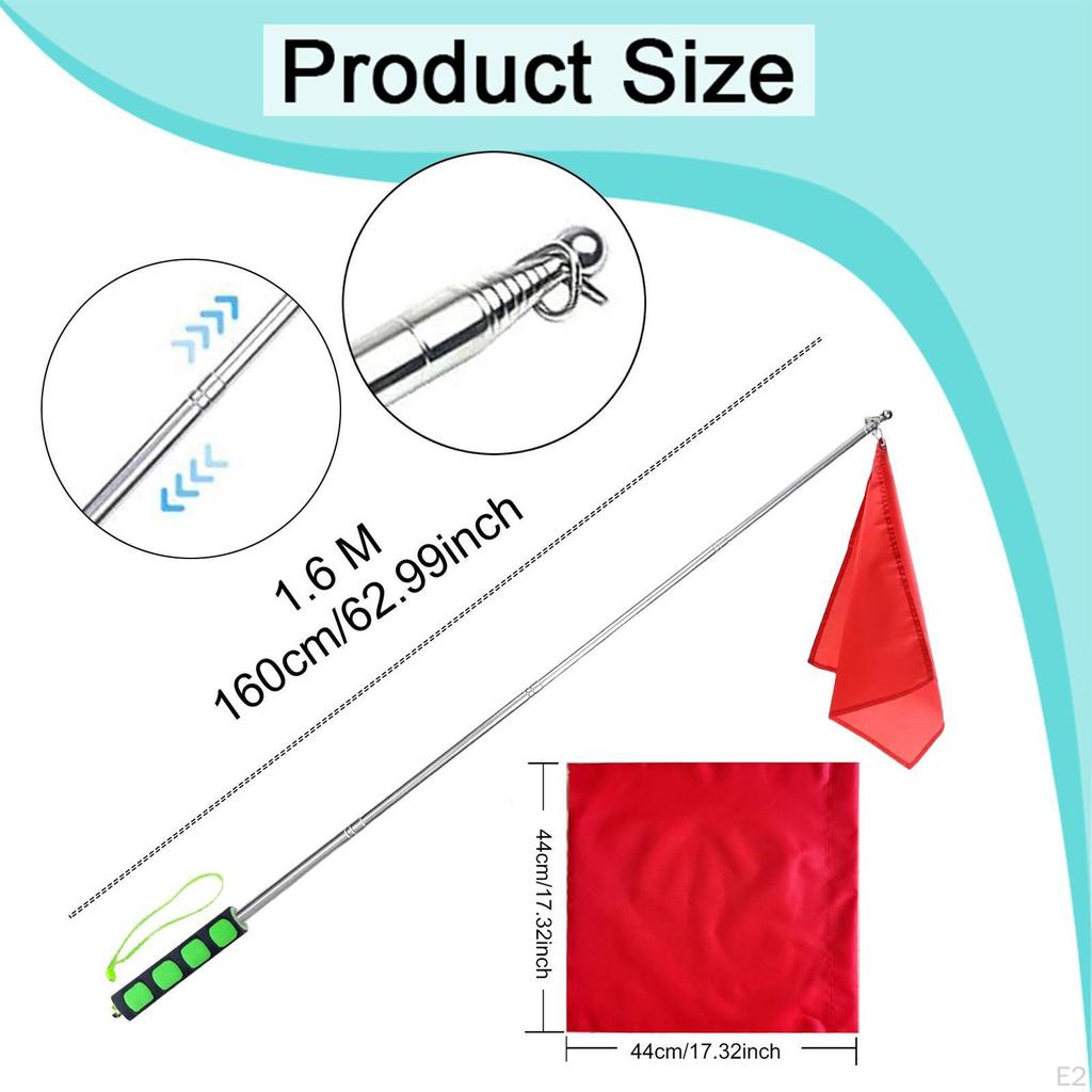 Equestrian Training Flag Horse Equipment Red with Flagpole