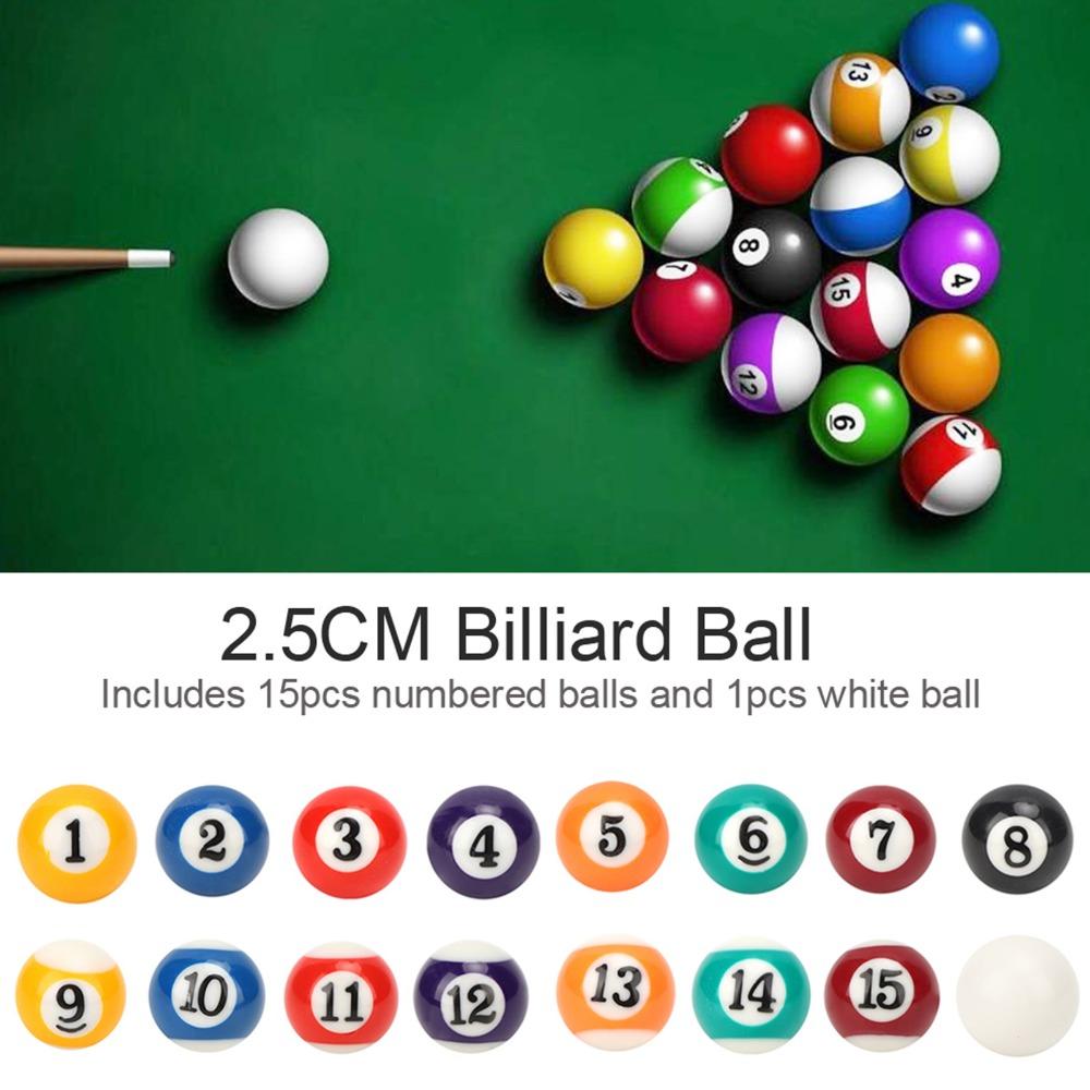 16 Stück 2,5 cm Mini Billardkugel Mini Poolkugel Billardkugel Set Kinderspielzeug