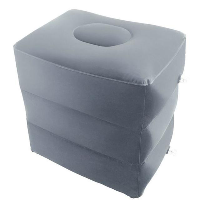 

Надувная подушка для путешествий, подушка для ног, подушка для ног автомобиля, автобуса, самолета, регулируемая высота, подушка для сна и отдыха для взрослых и детей светло-серый