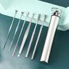 6/7/8PCS Stainless Steel Earpick Ear Cleaner Spoon Ear Care Cleaning Tool Earwax Removal Kit Ear Pick Vax Remover Clean Health
