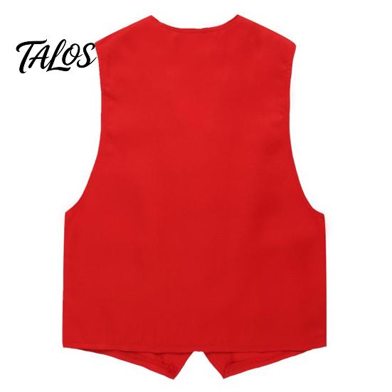 Gilet da Volontario Abbigliamento da Lavoro Gilet Scollo a V Senza Maniche Colore Unito Bottoni Singolo Petto Tasche Abbigliamento da Lavoro Cardigan Lavoratori della Comunità
