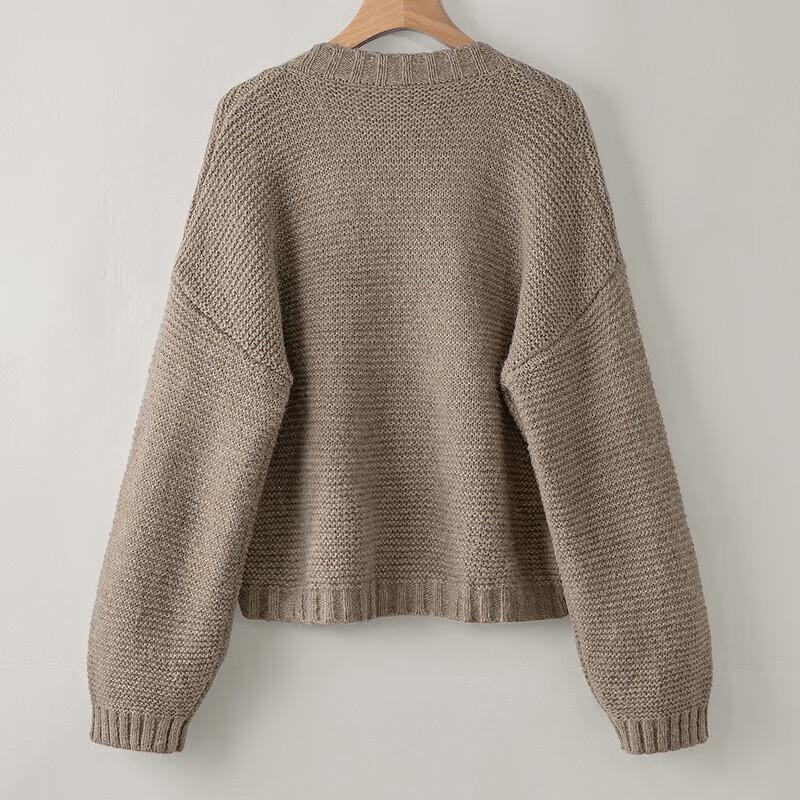 Women's Loose V-Neck Short Knit Cardigan