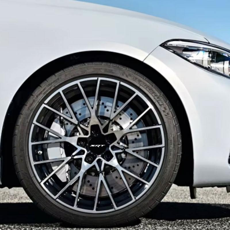 4pcs With Logo Car Wheel Center Hub Caps Emblem Sticker Decals for Dodge SRT Car Accessories Strong adhesion Not easy to fall