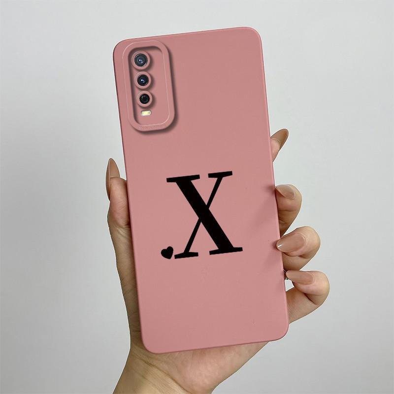 For Vivo Y20 Case Vivo Y20s Y20I Y20SG Y20G Phone Case Vivo V2029 V2027 V2032 Case Luxury Letters Square Shockproof Back Cover