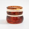 European & American Geometric Gradient Acrylic Wide Bracelet with High-End Resin Texture