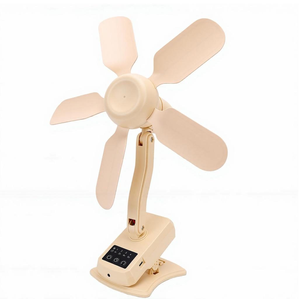 Clip Fan USB Rechargeable LED Display Portable 3 Speed Wind Oscillating Wall Mount Clip Desktop Fan with Remote Control