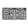 Pre-Laminated Pine Wood Flower Pattern Wall Art | Laser Cut Precision | For Home Décor | For Gifting (Set of 3)