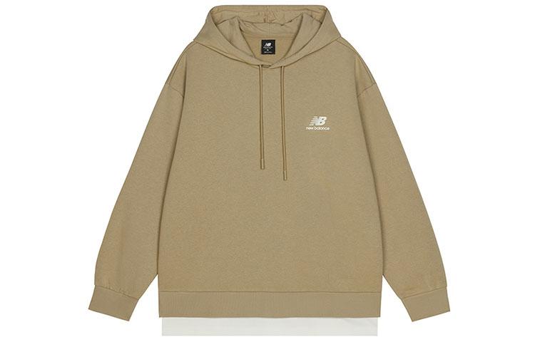New Balance Sweatshirts Unisex Earth Yellow Hooded Moderate Regular AMT13341-HNA L