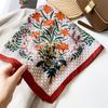 New Style Retro Fashion Scarf Printed Square Scarf Ladies Fairy Style Scarf Angora Red Silk Scarf