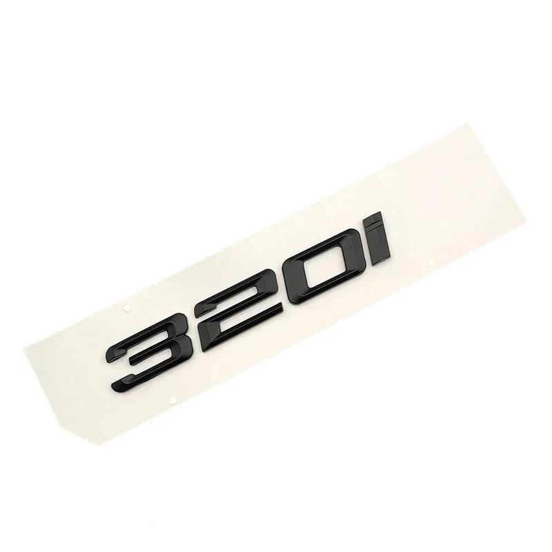 3D ABS Chrome Black Car Rear Trunk Letters Sticker For BMW 320i F30 E46 E90 G20 320i Emblem Logo Decal Auto Accessories