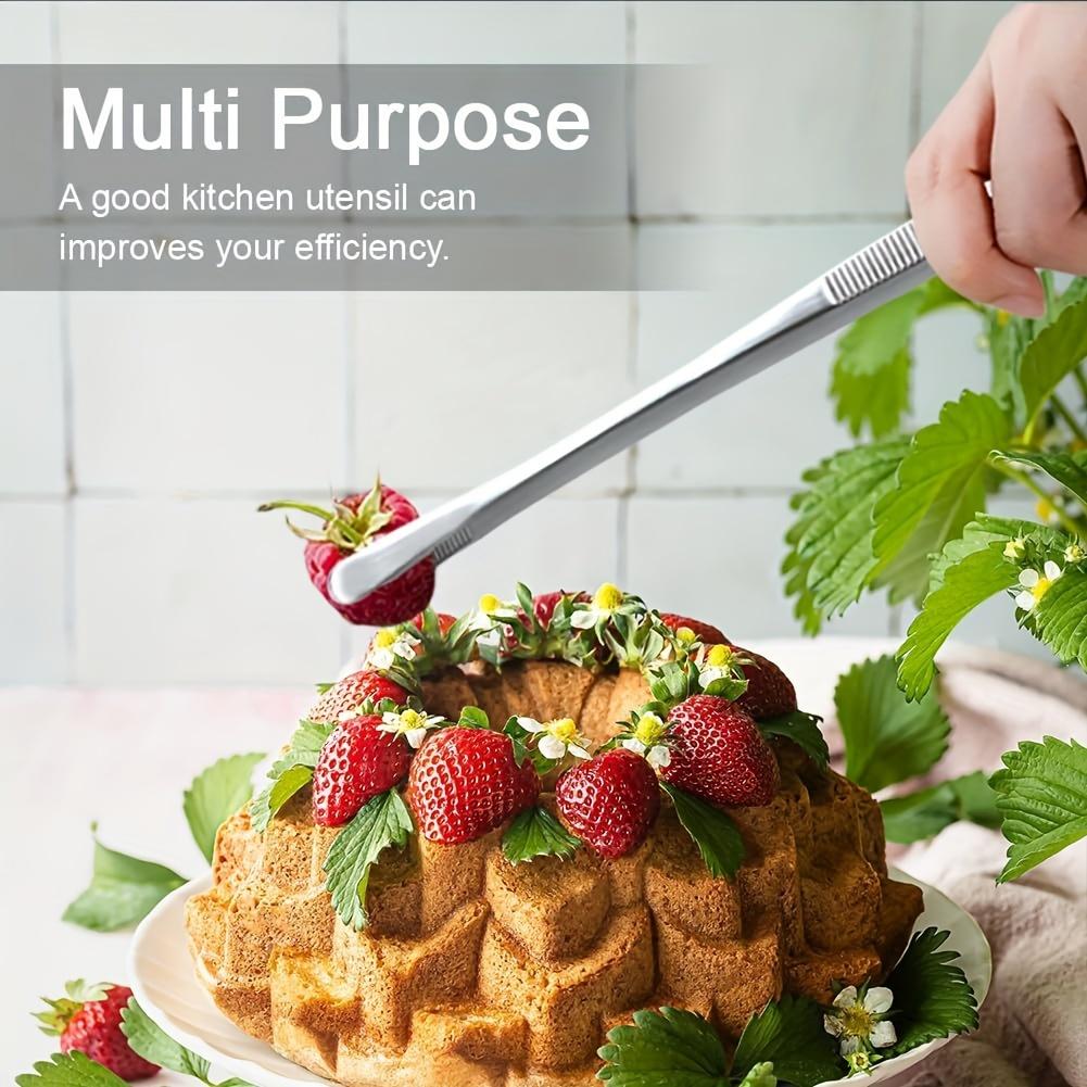 Edelstahl-Lebensmittelzange 12 Zoll Küchen-Grillzange zum Kochen, Grillen und Campen