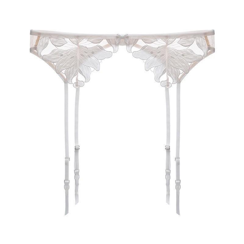 

Французский Сексуальный Пояс Ультратонкий Сексуальное Искушение Вышитое Кружево Подвязка Бюстгальтер Подходящие Чулки Подвязочный Пояс one size fits all белый