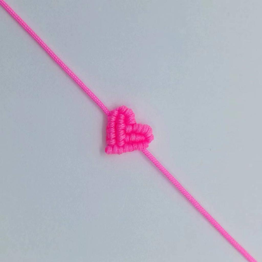 Handarbeit Handgestrickt Pfirsich Herzförmig Glücksbringend Rotes Seil Armband Verstellbar Damen Beste Freundin Anhänger Einfach Herren Paar Liebende Geschenk