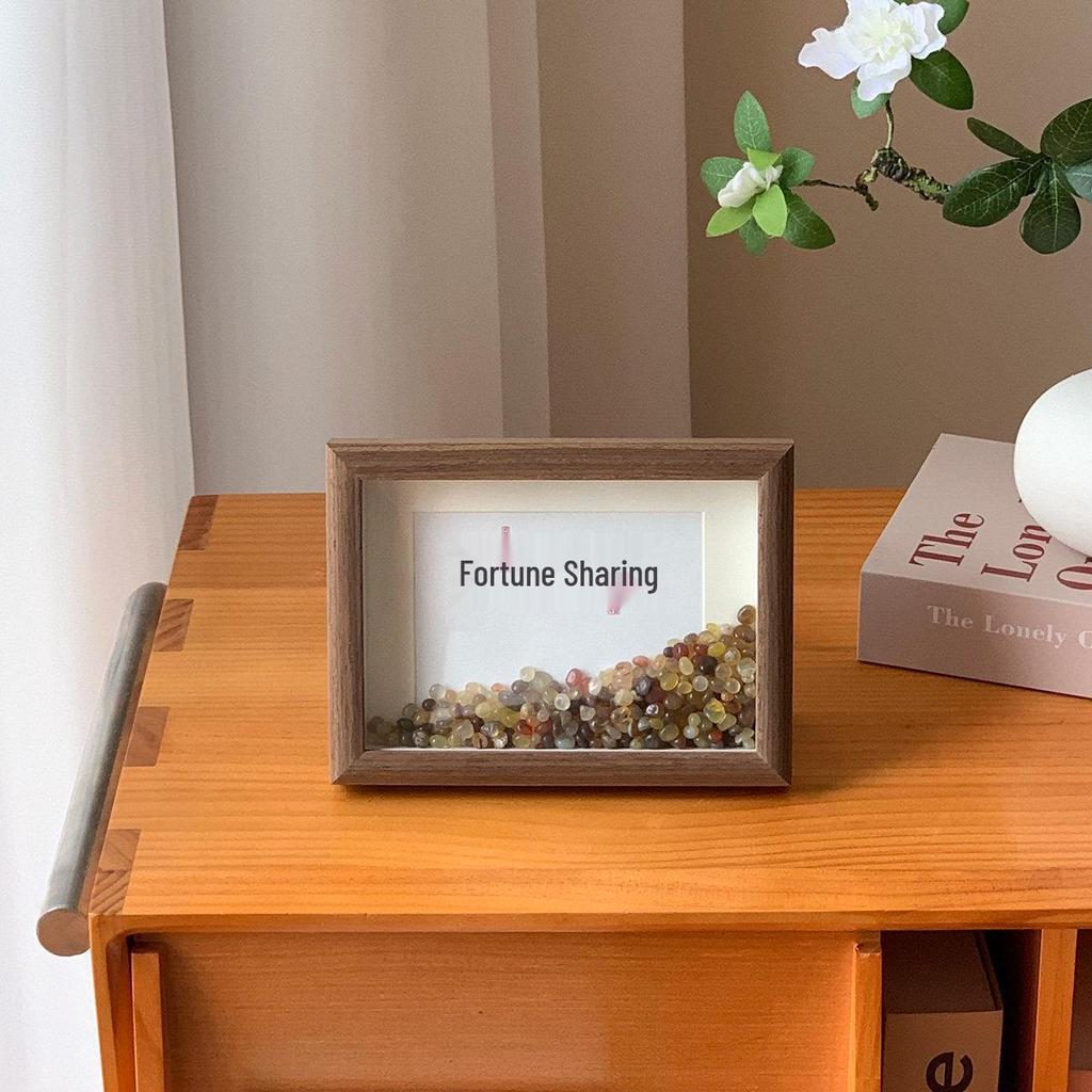 Creative Natural Crystal Photo Frame: Home Blessing & Demagnetizing Stone Ornament - Ideal Housewarming Gift