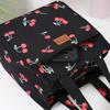 Modische verdickte bedruckte Baumwoll-Handtasche, große Kapazität, Tote, Mommy Bag, Aufbewahrungstasche für Brotdosen, Handtasche für Pendler